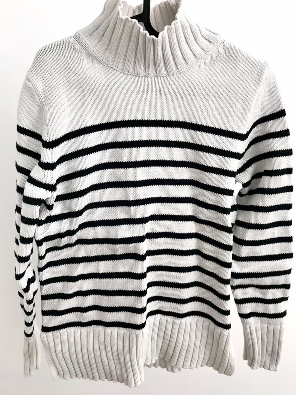 J. Crew Cotton Stripe Turtleneck Sweater